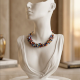 Handcrafted Jewelry Multicolor Stone Dori Necklace